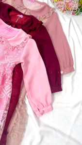 Labella Ushna Gamis Anak Perempuan Putih Polos Brokat Manasik Haji 6 8 10 tahun