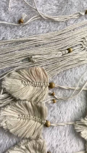 MAKRAME PEMBUNGKUS CERMIN BESAR DIAMETER 40 CM- MACRAME JUMBO - HIASAN DINDING AESTHETIC