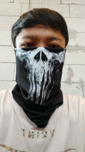 Masker buff Neck Gaiter Phuniser Anime Multifungsi Slayer Bandana pelindung wajah sunmorimotor keren terbaru