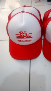 TOPI TRUCKER LOGO 17 AGUSTUS HUT RI KE 80TH //TOPI MURAH