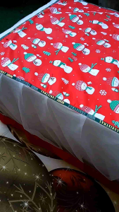 Taplak Meja Motif Natal Ukuran 60x120xm
