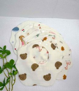 Set 5 Yếm Xô Họa Tiết Cho Bé Yếm Cổ Yếm Xô Muslin Yếm Tròn Xoay 360 Độ Mềm Mại Thấm Hút Tốt CỤC CƯNG BABY