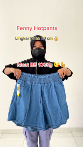 BOLLO JUMBO HOTPANTS || CELANA PENDEK WANITA JEANS BB 110KG