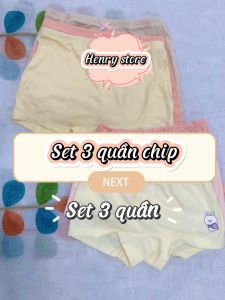 Set 3 quần Dokma/Set 5 quần chip đùi bé gái chất liệu mềm mại cho bé từ 10-18kg