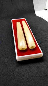 once pipa tulang kerbau segi 6 kristal A22