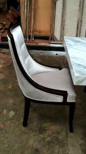 MEJA MAKAN VINTAGE SET 6 KURSI KAYU JATI TOPTABLE MARMER IMPORT MODERN BERKUALITAS