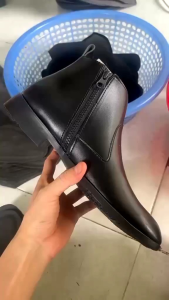 Giày chelsea boot khóa cao cổ trơn giày dự tiệc nam da sít Hàng kĩ đế khâu may chắc chắn mã G39 đặt lùi 1 size