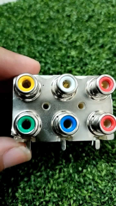 Socket rca 6 pin warna putih toko milah elektronik