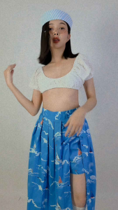 Monkey Funky Skirt-Pants กางเกงกระโปรง ดีไซน์ 2 in 1