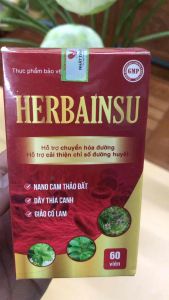[CHÍNH HÃNG-LỌ 60 VIÊN] NANO CAM THẢO ĐẤT HERBRAINSU hỗ trợ chuyển hóa đường cải thiện chỉ số đường huyết