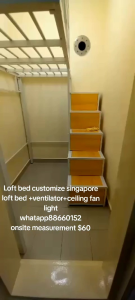 Loft bed customize for helper room singapore/helper room/bomb shelter/store room