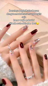 KUKU PALSU + free lem | NAIL ART FRENCH UNTUK HARIAN