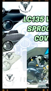 YAMAHA LC135 V2-V8 COVER SPOKET DEPAN LC FI SPROCKET COVER CARBON TRANSPARENT SMOKE BLACK LC V8 SPOCKET SCREW SKRU COVER