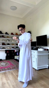 DeJubah - Jubah Pria Gamis Dewasa Model SAUDI / Jubah Pria keren arab / Jubah Lengan Panjang / Jubah pria dewasa 2025 / gamis pria dewasa terbaru 2025