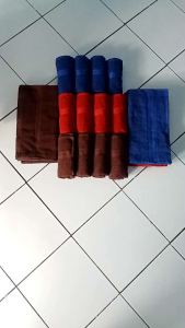 4PCS Handuk Polos Barbershop & Salon Olahraga Size 35x75cm Biru Merah Coklat