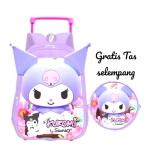 Tas Ransel Troli Kuromii Anak free tas selempang tas anak PAUD TK tas ransel tas troli anak tas anak