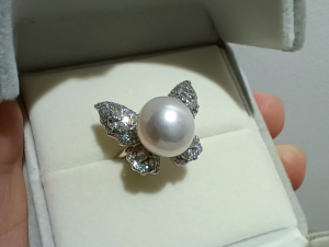 DaVee I Pearl Ring with Keshi Baroque Pearls Gold Plated 925 Silver Natural Color Freshwater Pearl Jewelry high grade pearl