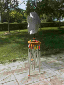 ปลาไม้มงคล โมบายแขวน โมบายกระดิ่ง ตกแต่งบ้าน เครื่องแขวน เสริมสร้างมงคล