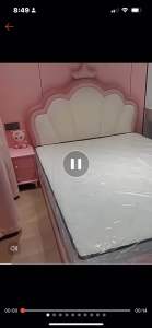 Childrens bed bedroom suspended princess bed childrens bed simple modern boy girl leather bed 1.2m bed