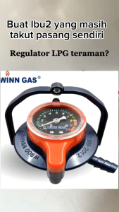WINN GAS REGULATOR GAS DOUBLE LOCK W900NM/W900M + SELANG MERAH 2METER