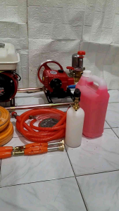 Steam bensin Honda GP160 siap pakai untuk usaha+2rol selang +2 stik