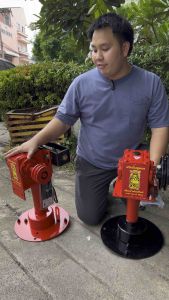 หัวตัดหญ้าติดหน้ารถไถ รุ่นเฟืองตัวหนอน