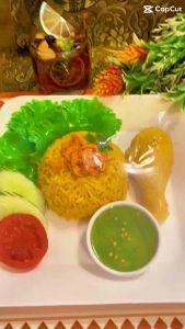 โมเดลข้าวหมกไก่ จานเมลามีน8 นิ้ว โชว์แล้วขายดี สินค้าไม่เน่าไม่เสีย