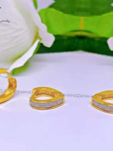 ZIHANG JEWELRY 24K gold plated glitters earrings for women