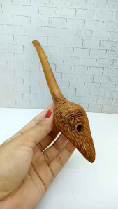 Once Cangklong Kayu Kelor Emas Asli Ukir Pak Jenggot S74