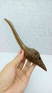 once pipa padutan kayu kelor Jawa asli ukir pak jenggot S76