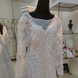 GAUN PENGANTIN PUTIH FULL MUTIARA XL - 5 XL BELAKANG TALI