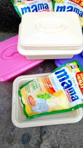 paket hemat 1 wadah makanan + 1 pcs mama lemon 680 ml