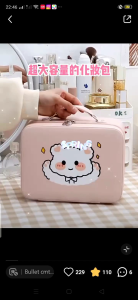 🌻Ready Stock 🌻🌼Cosmetic Bag Large Capacity✔️Cute Cartoons Design✔️Portable✔️Multifunctional -18x25x11cm🌼