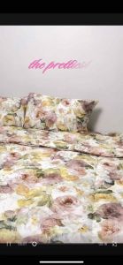 Sprei Katun jepang Motif Bunga Custom Size King Queen Single - Bedcover Jepang Murah Original