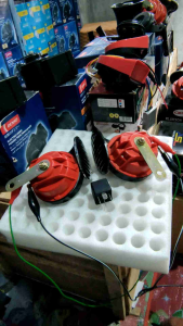 Klakson OKD Keong Doble 1 suara + Riley Waterproof Anti Air Untuk Motor dan Mobil 12 volt