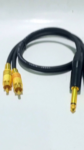 1SET / 2 PICS KABEL DARI MIXER AUDIO KE POWER ACCESORIES JEK AKAI MONO TO RCA TERLARIS