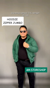 Hoodie Zipper Jumbo Polos Pria Wanita L XL XXL XXXL XXXXL XXXXXL