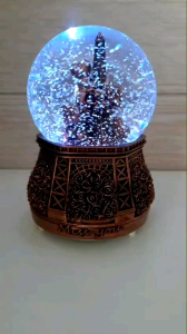Kotak Musik Snowball Bola Kristal Salju Unicorn Lampu Snowglobe