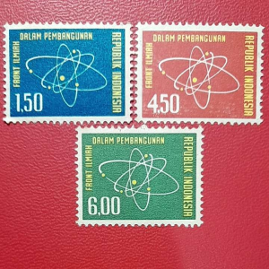 Prangko Indonesia Kuno koleksi lawas 3 Pcs Seri Front Ilmiah Tahun 1962 UN USED