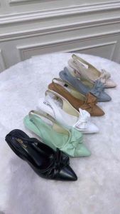 Sepatu Wanita Heels 5 cm Dearva Lusica 107 Model Pita Tali Belakang Bahan Dove Import Premium