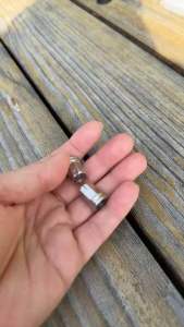 จุกลมเฟือง 1 คู่ สแตนเลสแท้ 100% จุ้กลมล้อ รถยนต์ก็ใส่ได้