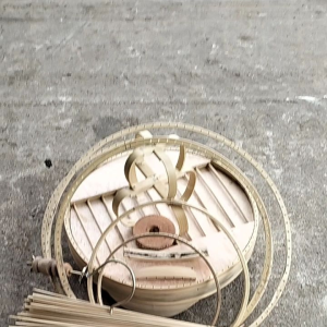 (ambrukan) sangkar gentong full bambu (DM 37 cm ) sangkar burung perkututterkuku kenari sangkar antik