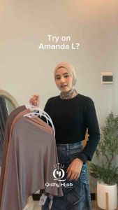 Qisthy Hijab - AMANDA SIZE L | Hijab Instan Daily NONPED Premium | Bergo Instan Premium | Hijab Bergo Jersey | by Sahala | JILBAB INSTAN MALAY JERSEY PREMIUM/ BERGO INSTAN NON PET PINGUIN JERSEY