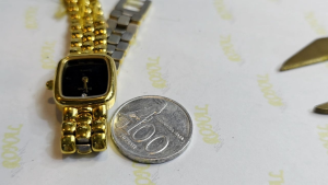 JUAL JAM TANGAN SWISS BULOVA001 SMALL LADY TANK SIZE 18mm X 20 mm MESIN ETA 980.003 2 JARUM GOLD STELL DIAL BLACK NEW GARANSI 2 YEAR