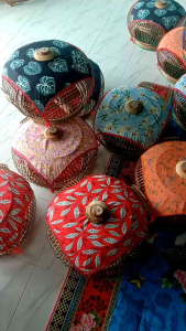 กรงกึ่งเลี้ยงกึ่งพาต่อนกเขาใหญ่ อุปกรณ์ครบชุดหลายสี หวายแท้