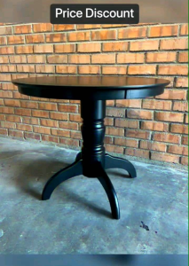 Solid Wood 3ft Round Dining Table / Meja Makan Bulat