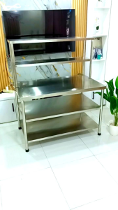 meja stanlis knokdwon / working table ukuran 120x70x80 bahan stanlis tebal