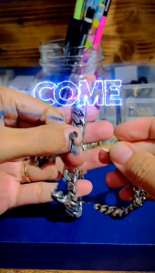 [READY STOK] GELANG BAJA JEPIT JAM METAL STAINLESS STEEL PRIA TERBARU