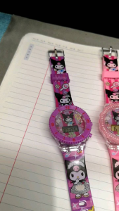 KUROMI JAM TANGAN KANAK-KANAK ada lampu dan MUSIK