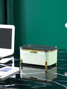 高颜值轻奢纸巾盒 Luxury Tissue Box 这款高颜值纸巾收纳盒，各种抽纸都能放🌈，还可以收纳遥控器和一些小物件，美观又实用 #抽纸盒 #桌面收纳盒 #实用好物